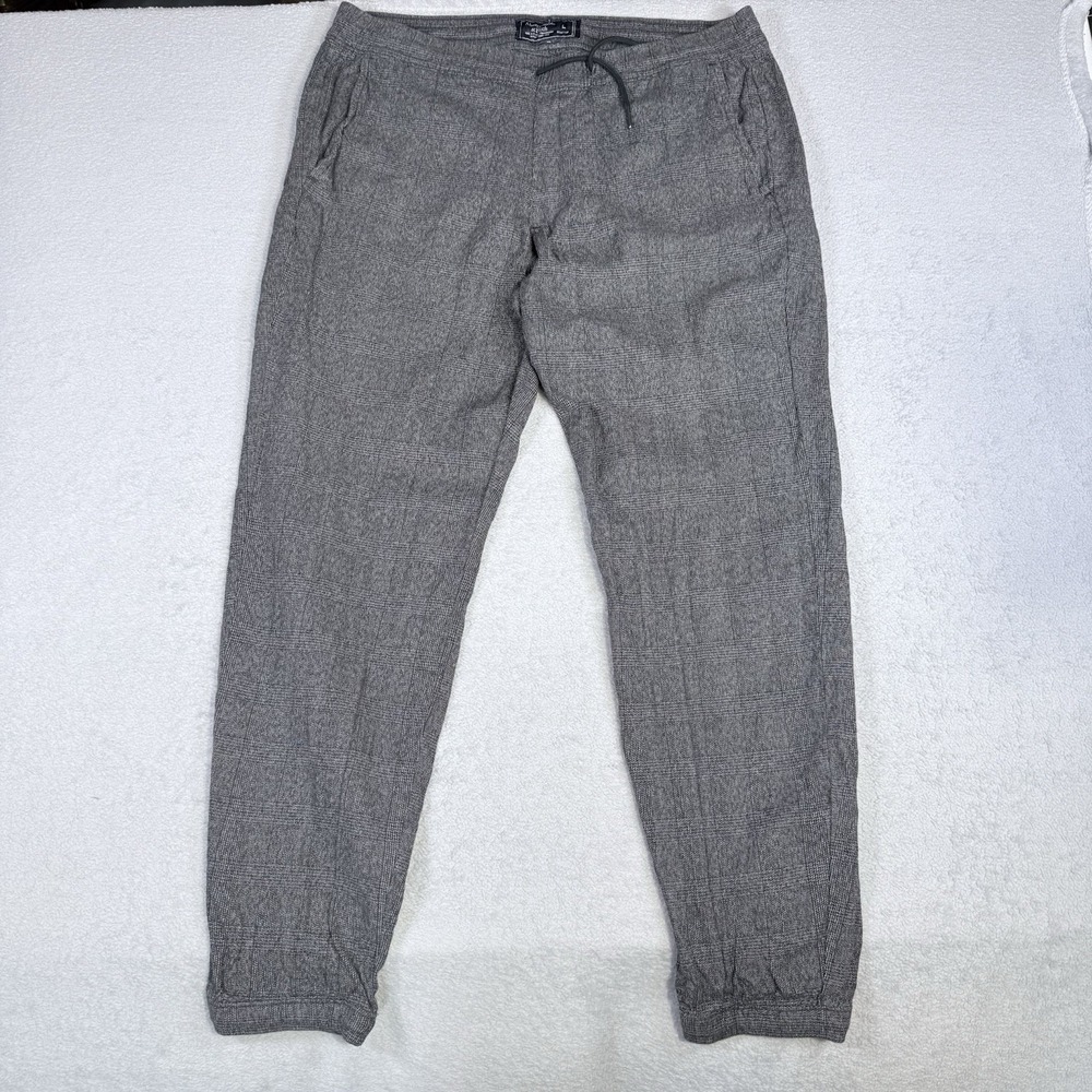 Abercrombie & Fitch Men's Size Large Gray Jogger Pants Soft Fleece Elastic Waist